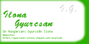 ilona gyurcsan business card